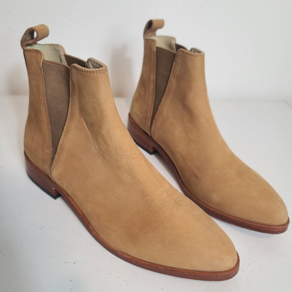 NISOLO Chelsea Leather Ankle Boots In Tan - Picture 4 of 14
